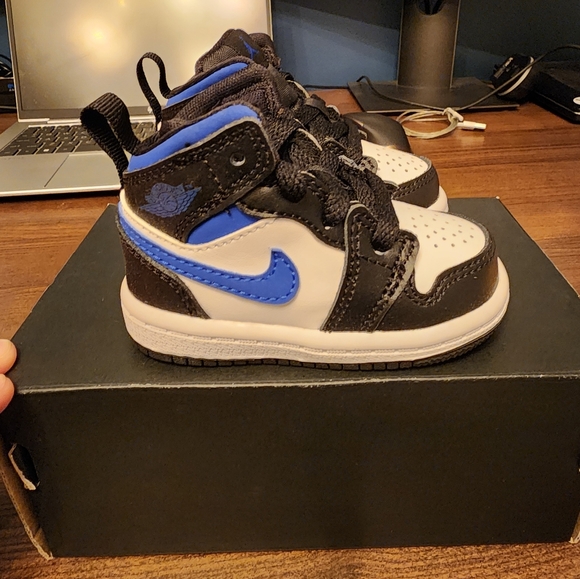 Jordan 1 Mid Racer Blue/black - Picture 3 of 4